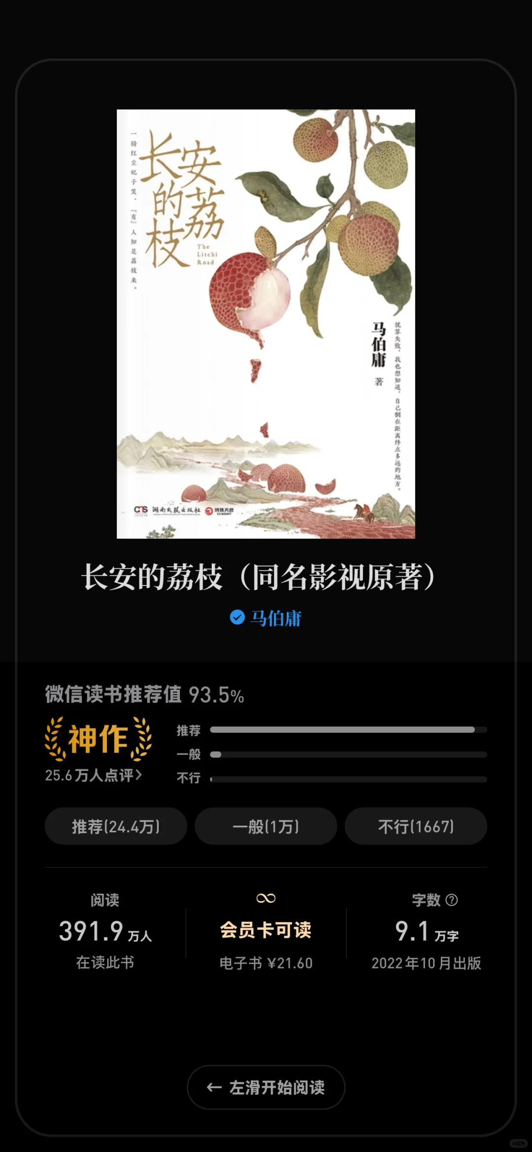 《长安的荔枝》电子小说