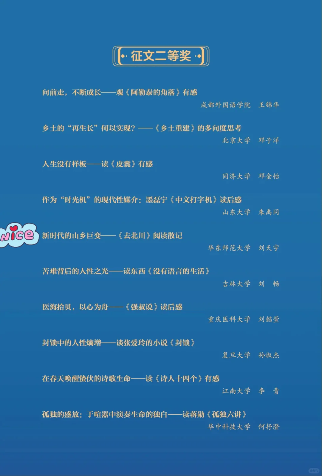 我给“大学生阅读分享活动”做复审😄