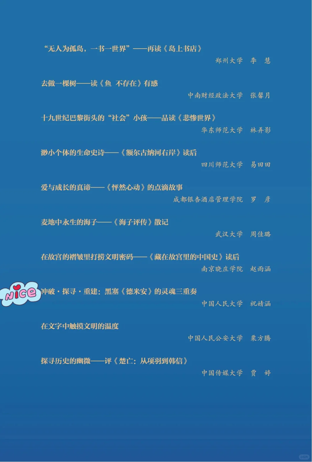 我给“大学生阅读分享活动”做复审😄
