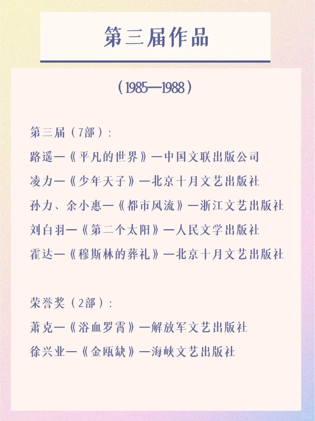 原来我无意间读过这些获奖作品