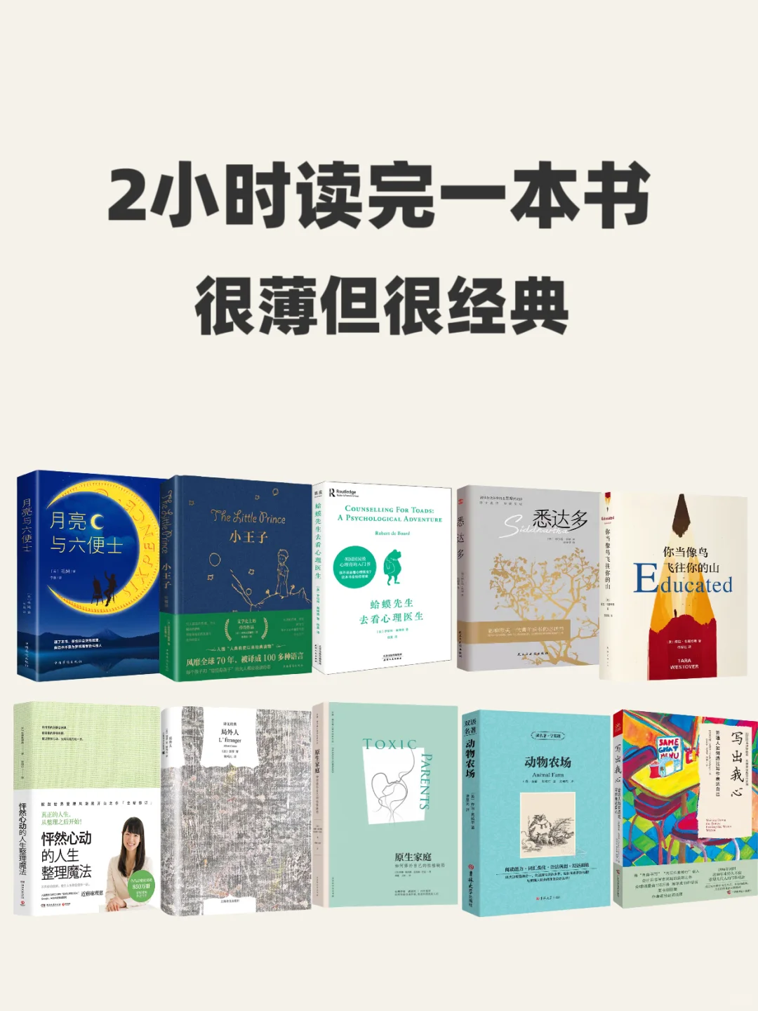 📚2小时就能读完一本书｜高铁通勤必备