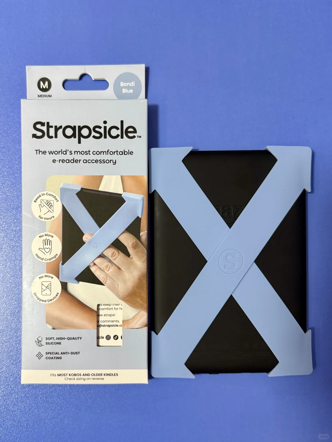 Kindle手持带strapsicle蓝色超好看！