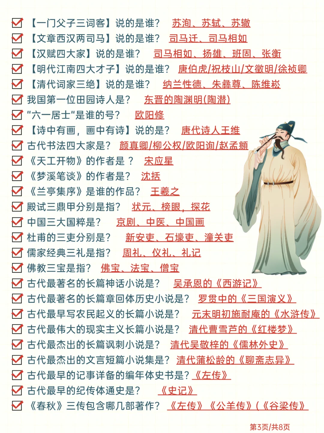 中小学生最易考🔥200 道文学文化常识题