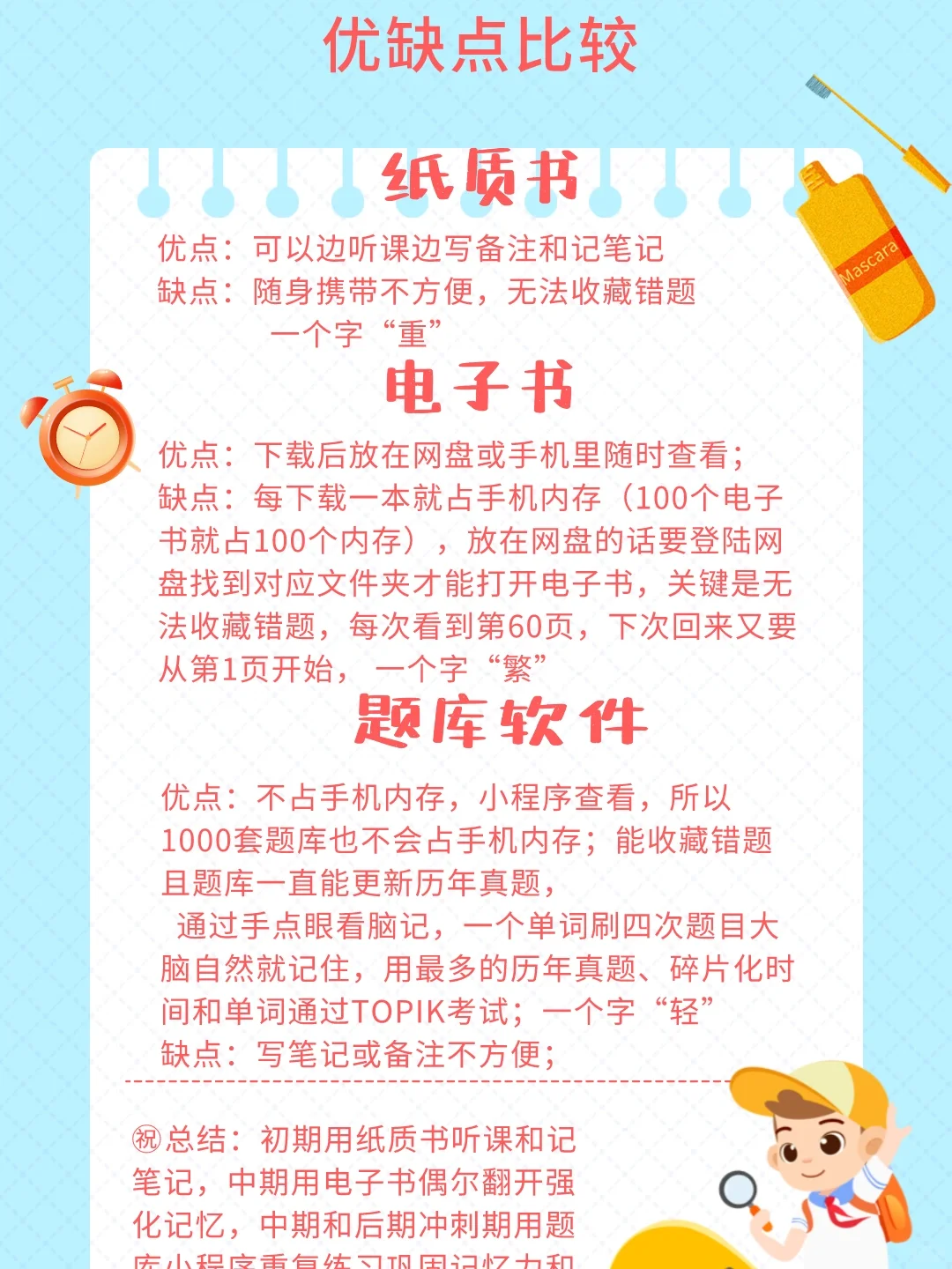 topik备考：纸质书、电子书、题库软件优缺点