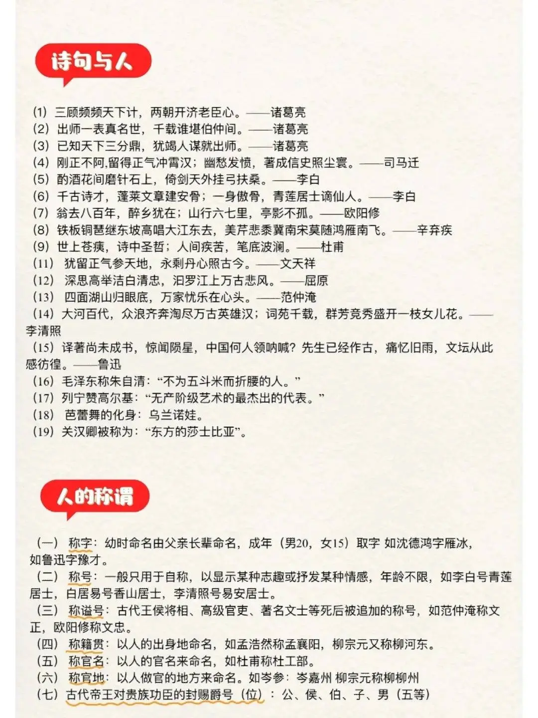 必须掌握的300个文学常识❗不背后悔~🤓