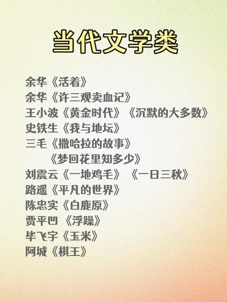 经典文学合集丨文笔太差，就读这5⃣0⃣本书