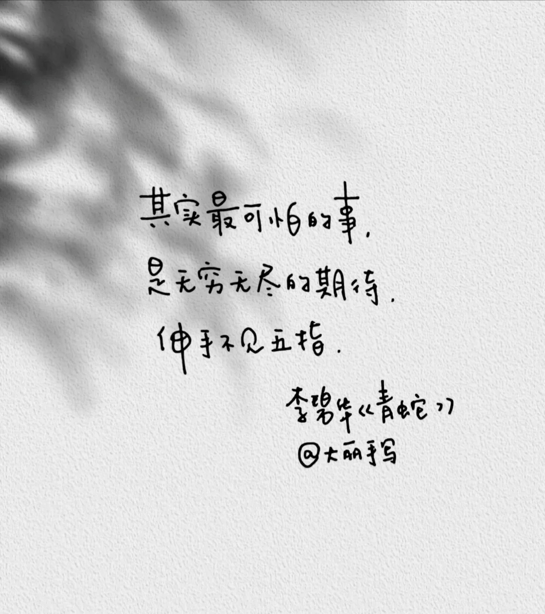 李碧华经典语录|手写摘抄