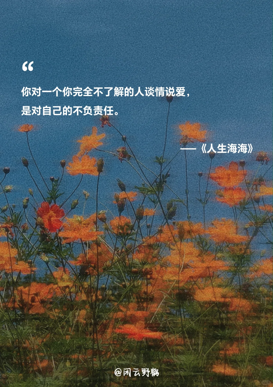 📖“人生海海，山山而川，不过尔尔”