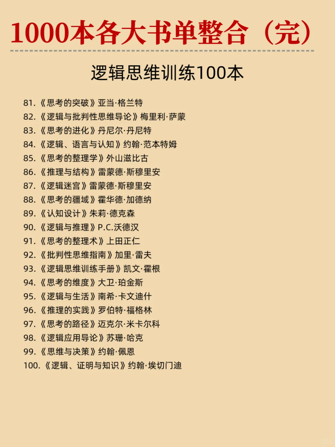 🔥🔥🔥完结！🌍成长书单汇总，够你看50年。
