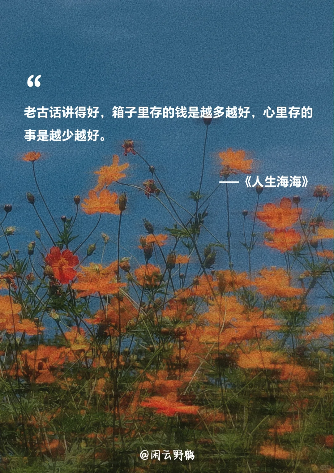 📖“人生海海，山山而川，不过尔尔”