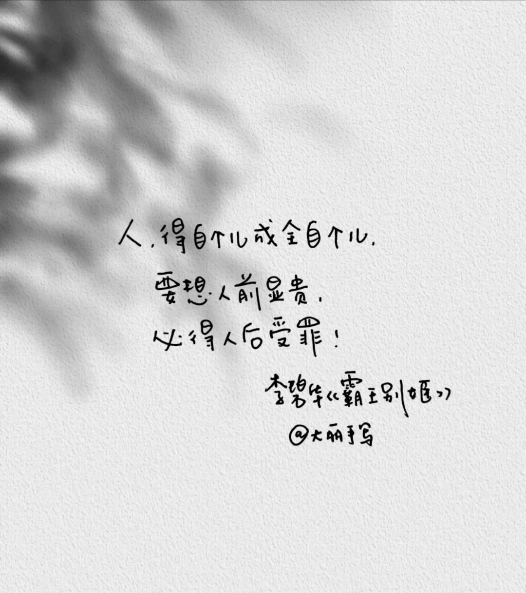 李碧华经典语录|手写摘抄