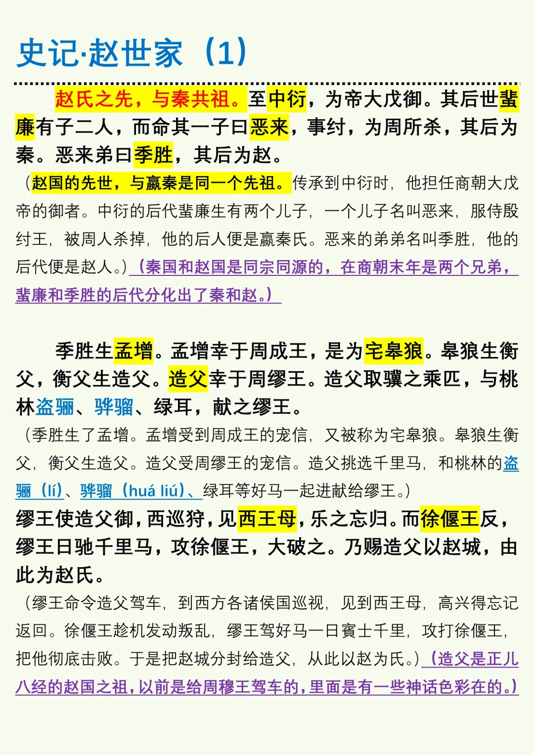《史记·赵世家》（1）