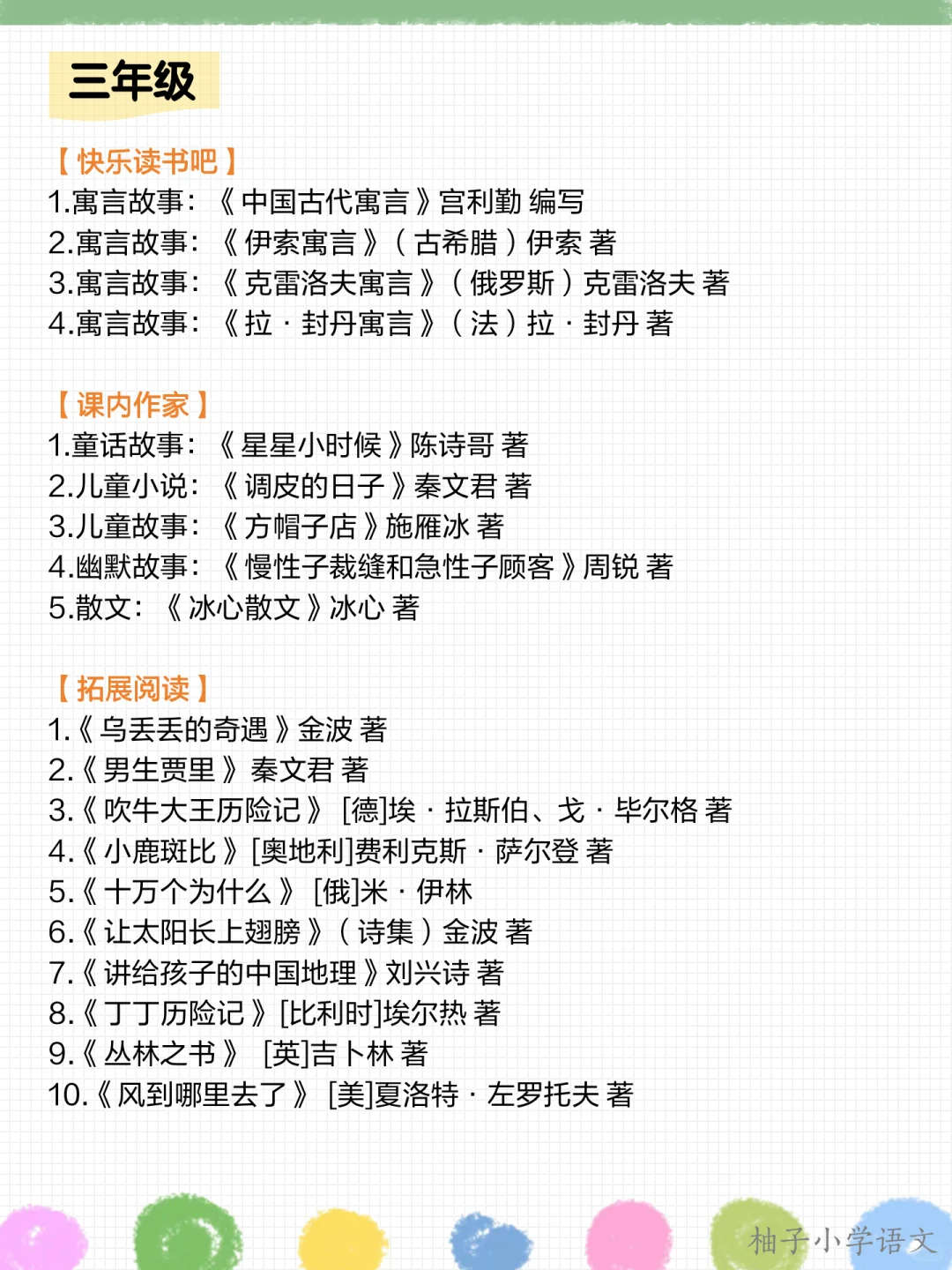 收藏｜2025年小学生暑假阅读书单🌟