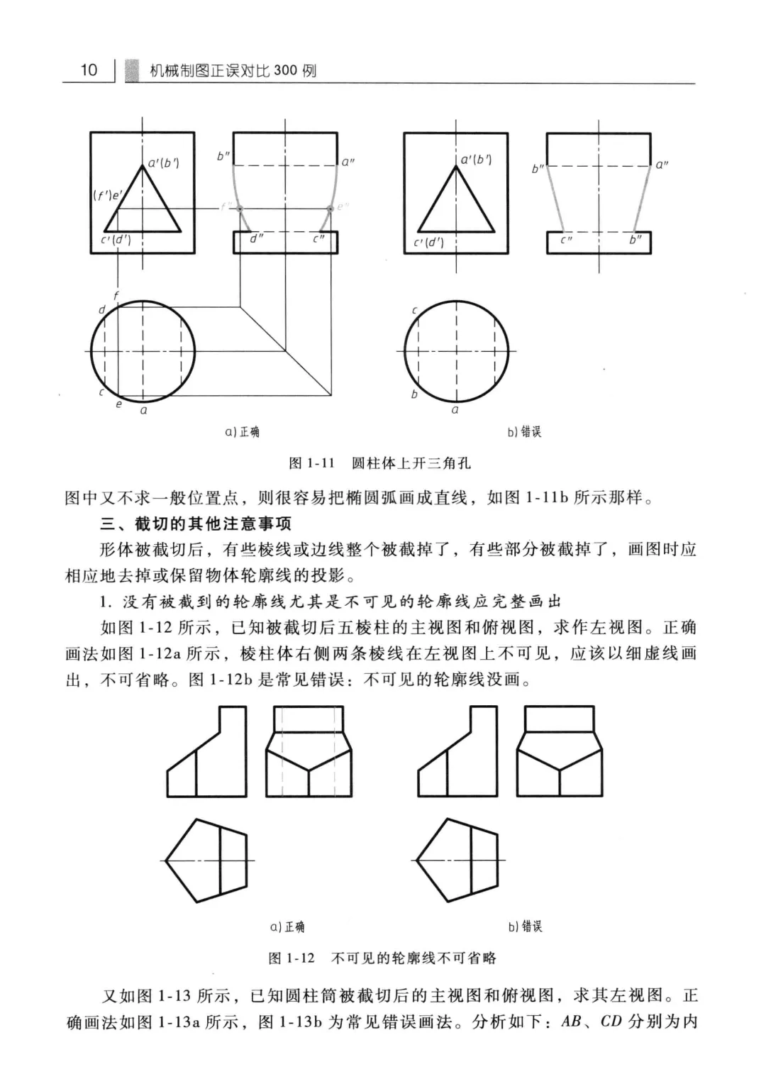 优秀图书推荐-机械制图正误对比300例