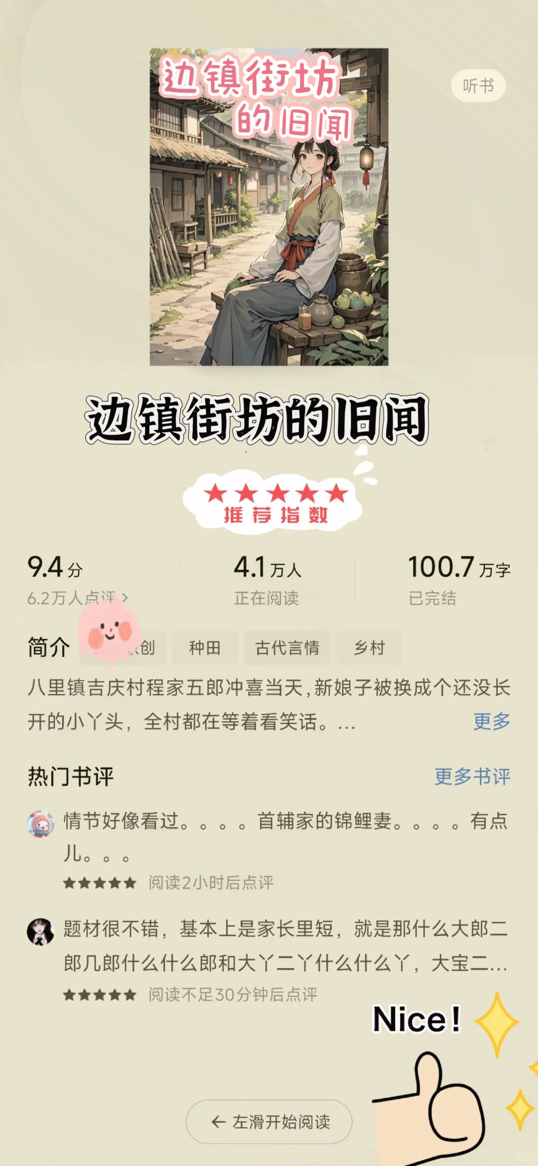 🍅5️⃣本年代文高分榜，天花板级别强推！