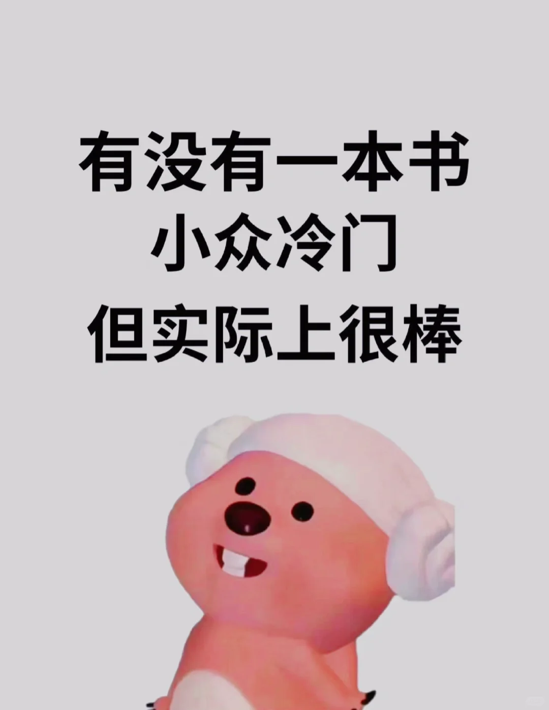 求推荐小众冷门，但实际上不错的书📚、