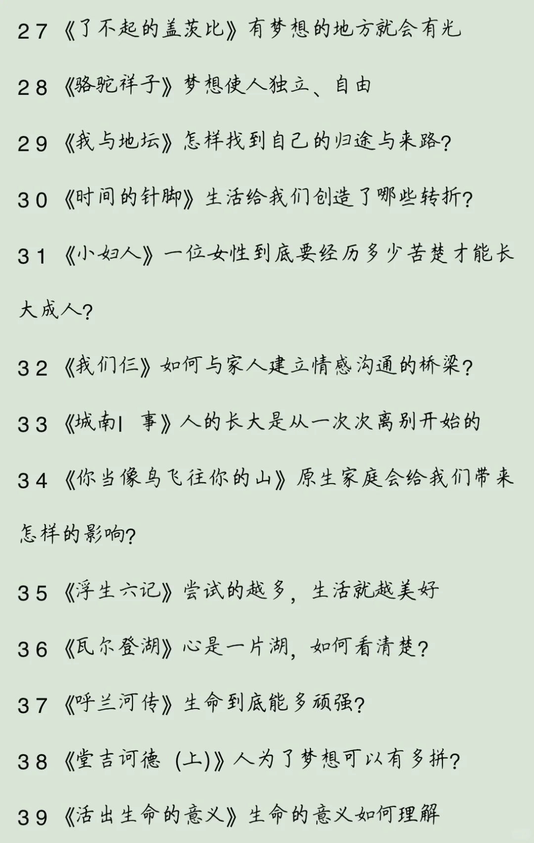 此生不可错过的100本文学经典