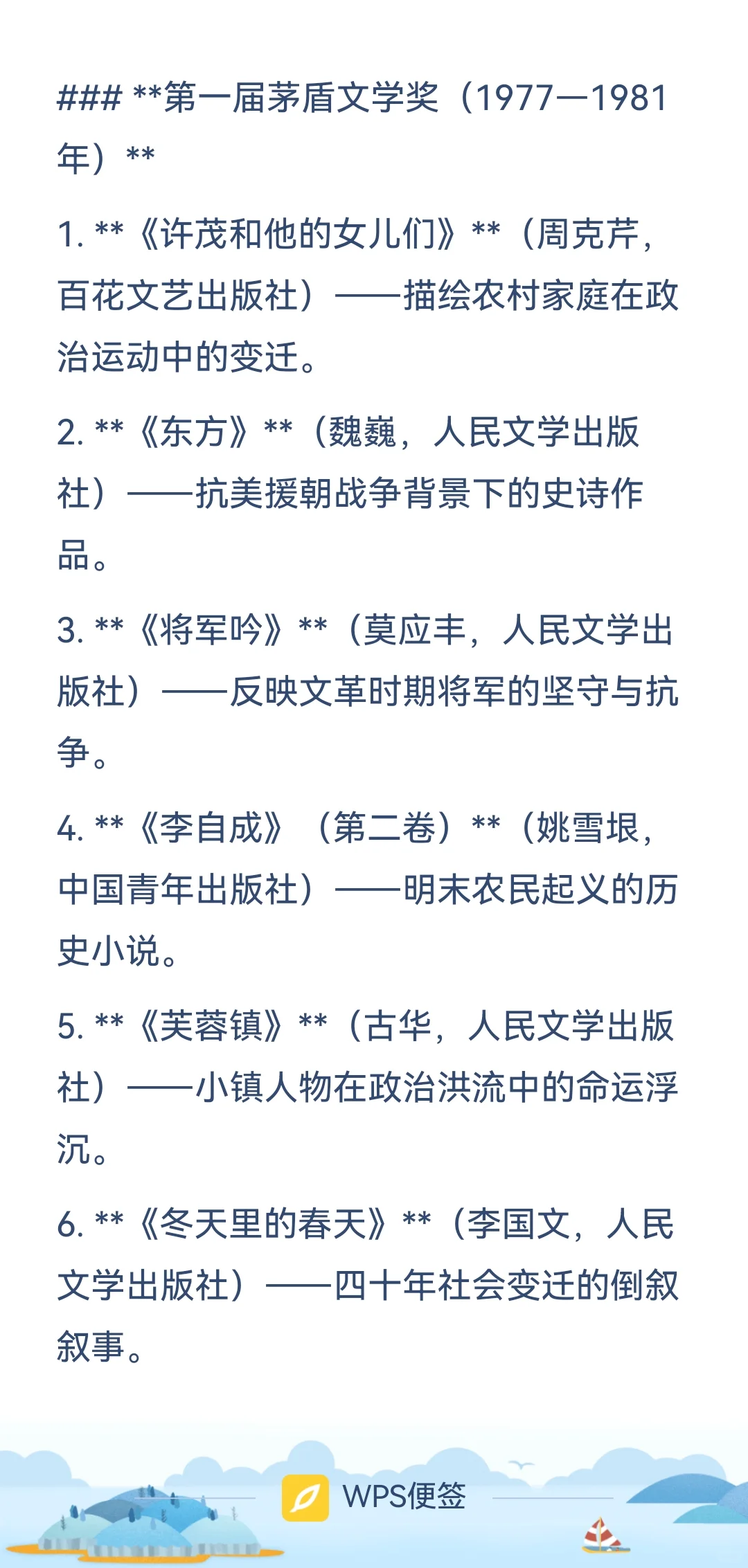 📖绝绝子！历届茅盾文学奖获奖作品大揭秘