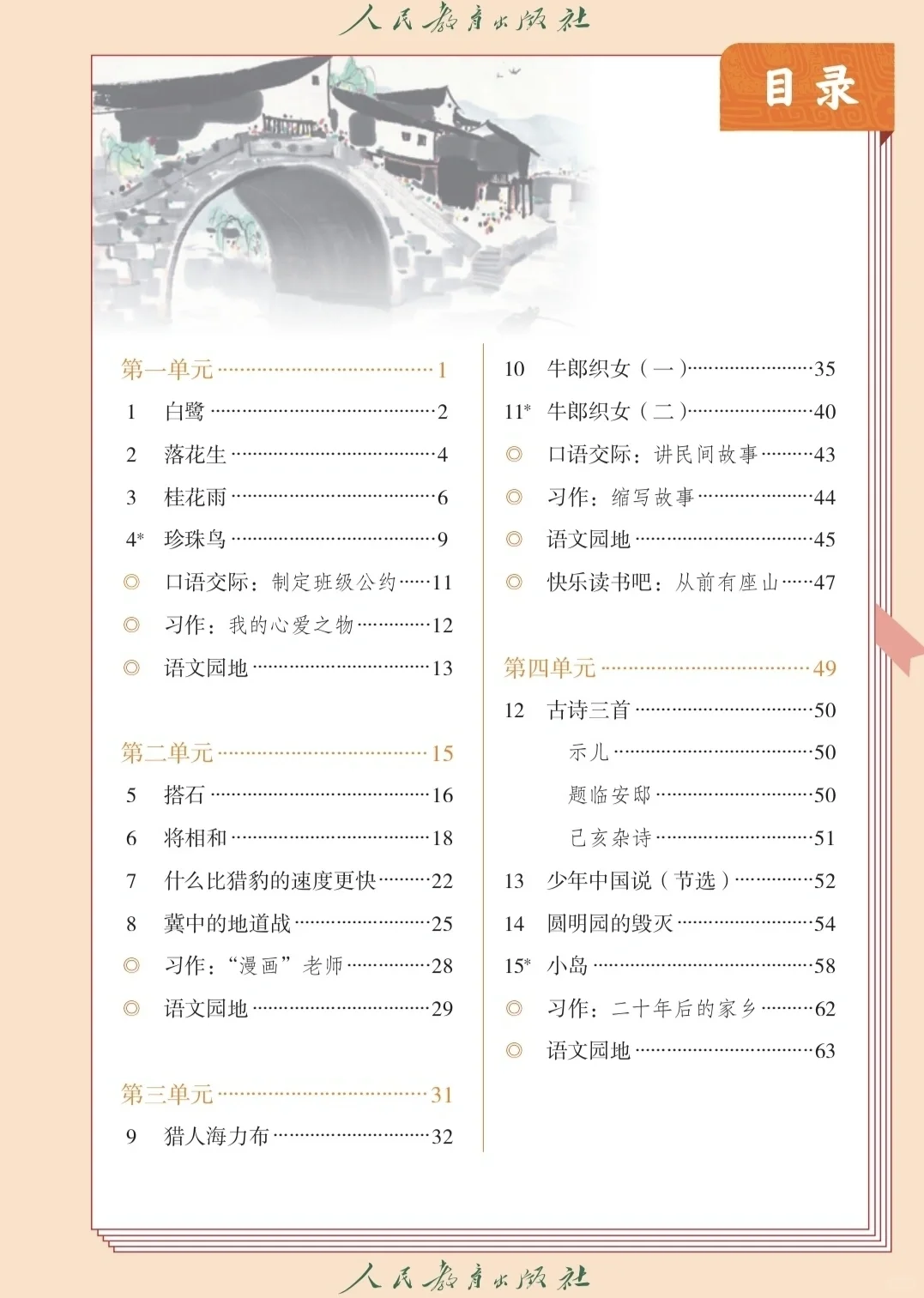 📚免费统编版语文电子书1-6年级