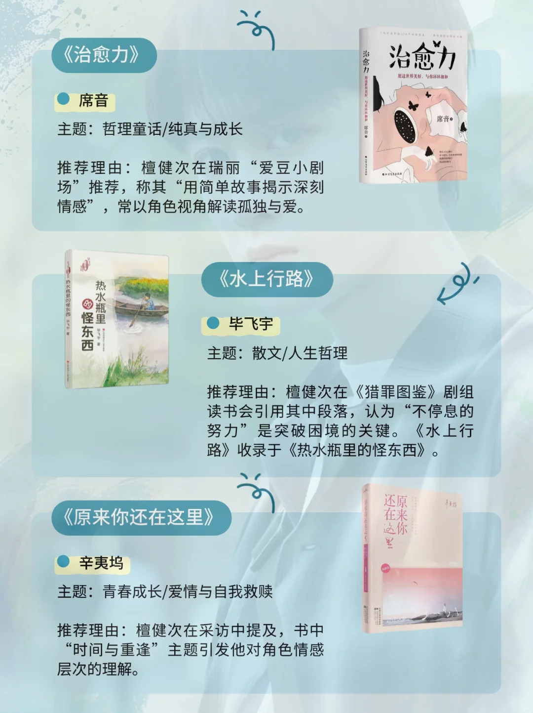 檀健次同款书单｜书迷速来抄作业