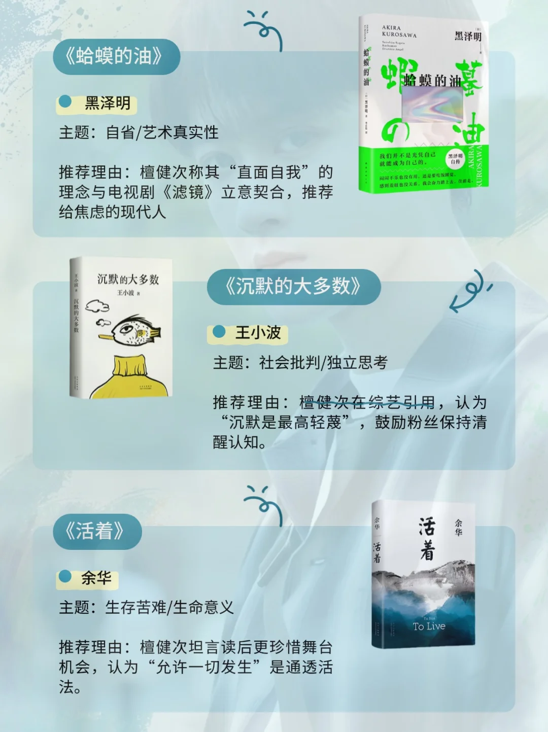檀健次同款书单｜书迷速来抄作业
