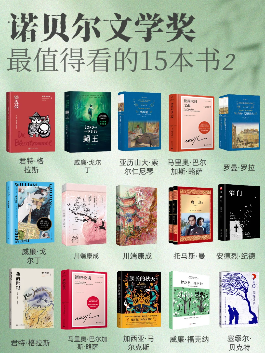 诺贝尔文学奖蕞值得看的15本书2