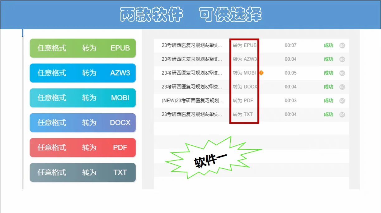 电子书格式转换软件工具