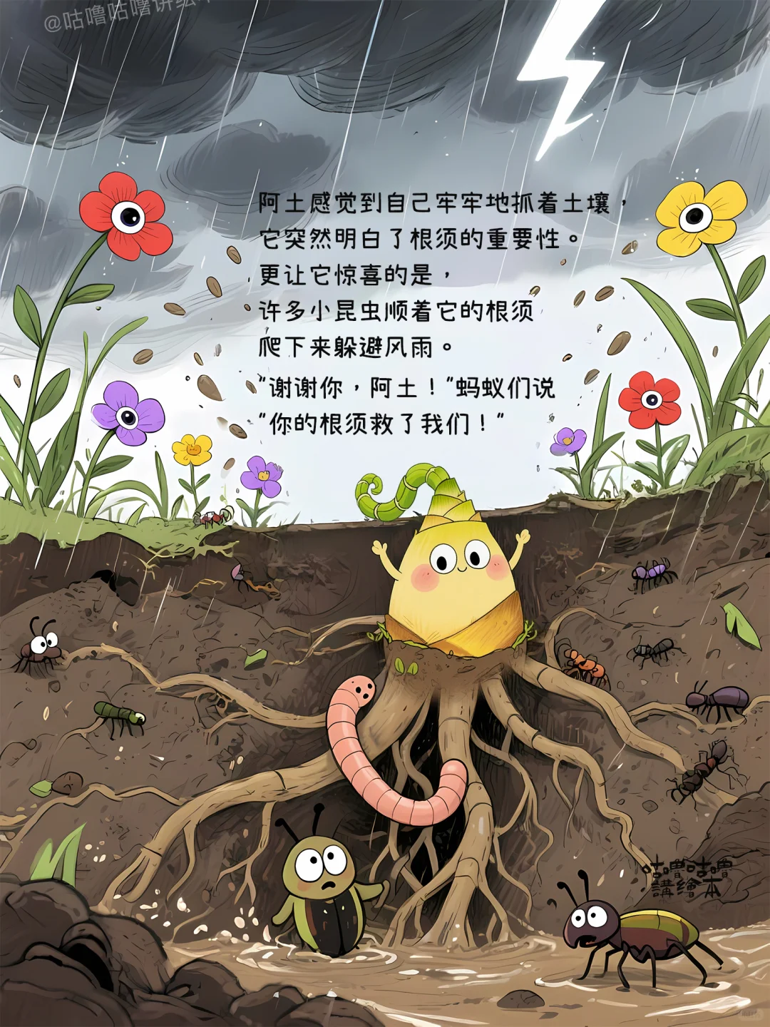 儿童绘本故事｜向下扎根的勇气