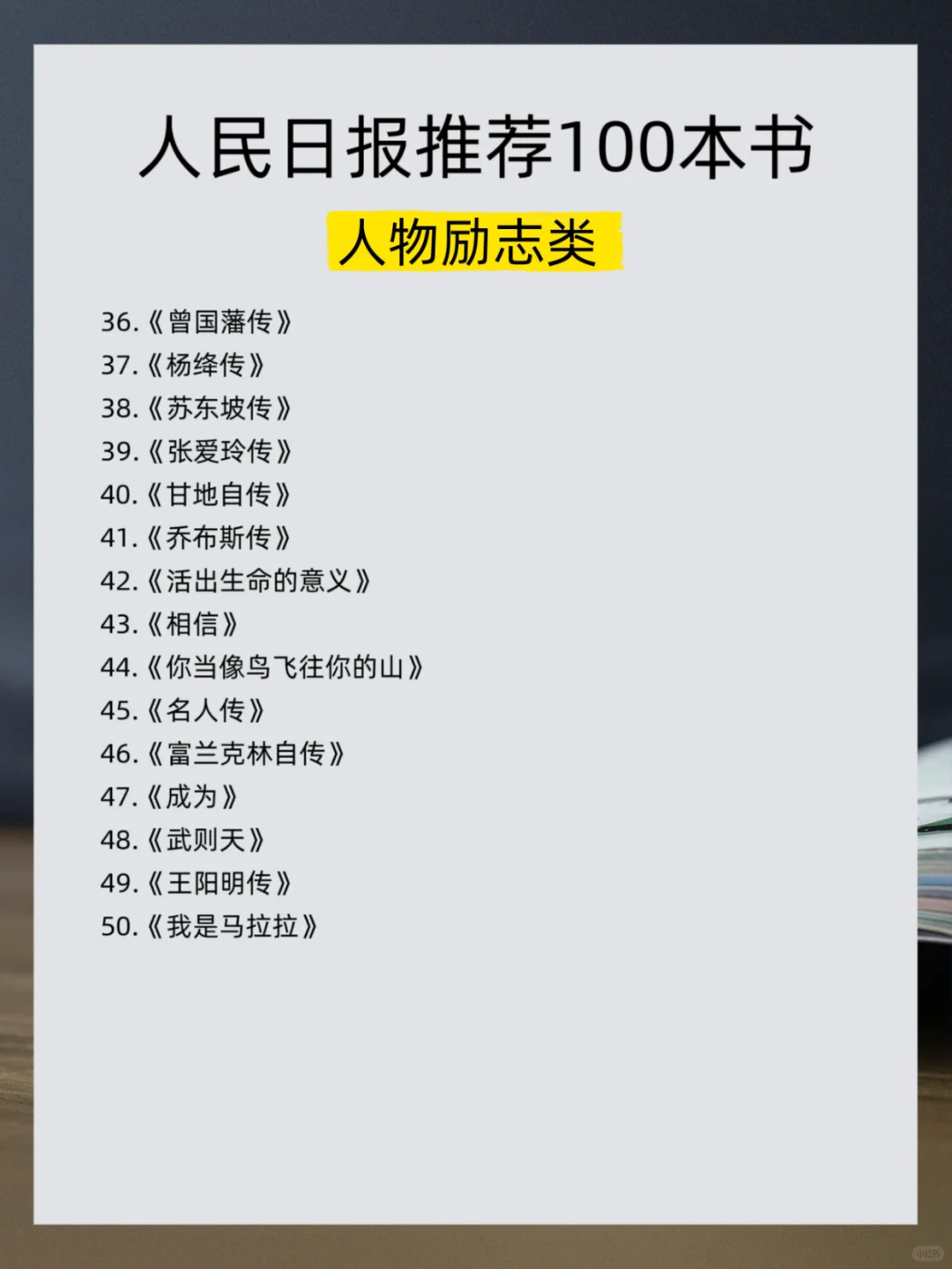 人 民 日 报 推 荐|100本高质量书单！