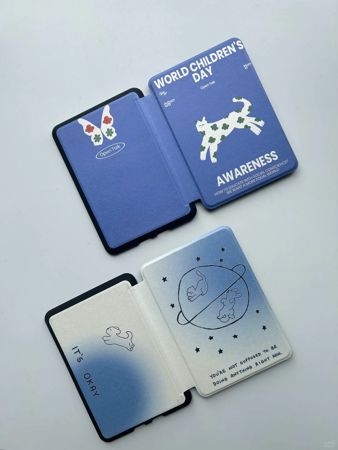 文艺青年的kindle壳 💙🩵🤍