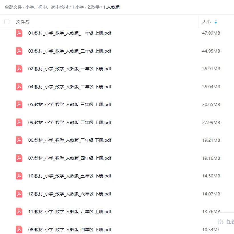 小初高全科电子教材PDF｜全国多版本