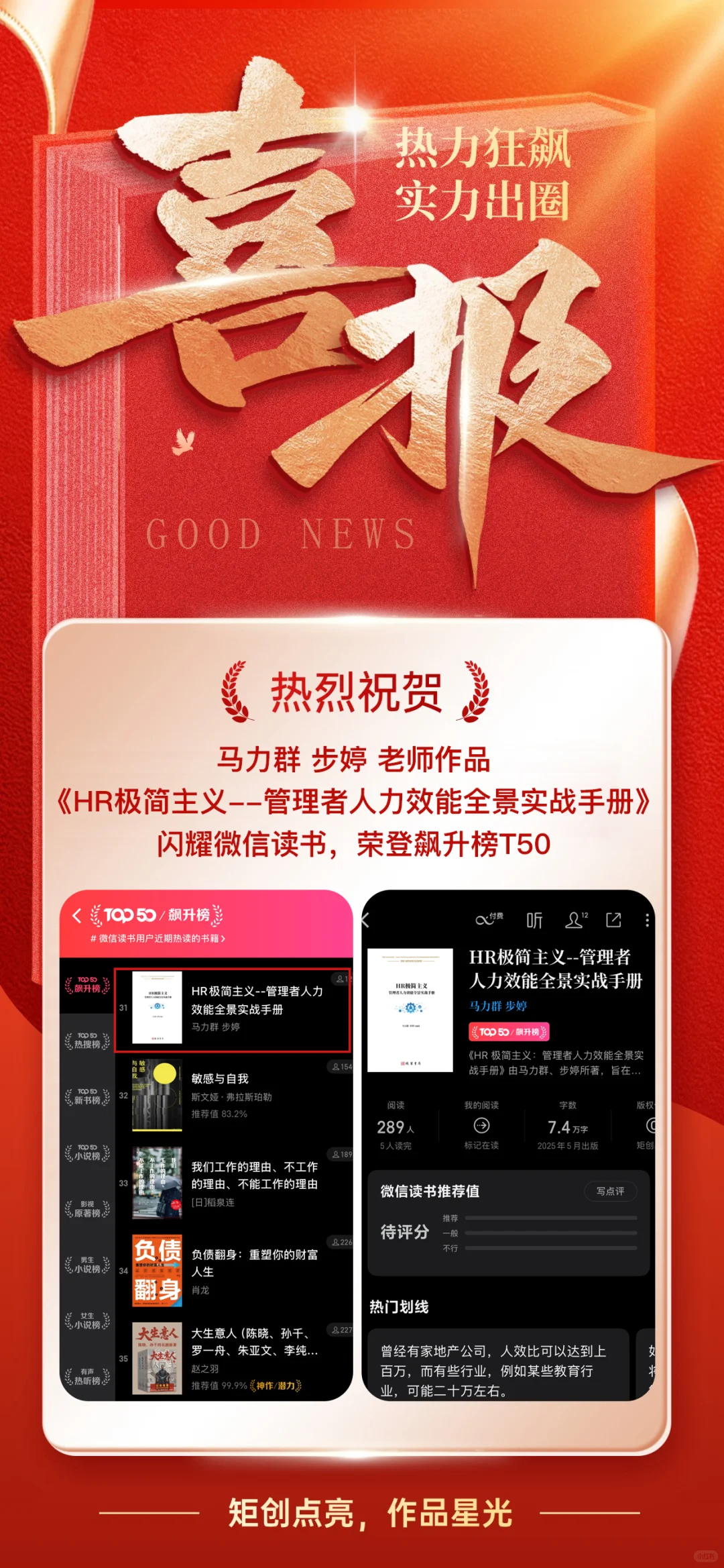 祝贺马老师新书荣登【微信读书】TOP50！