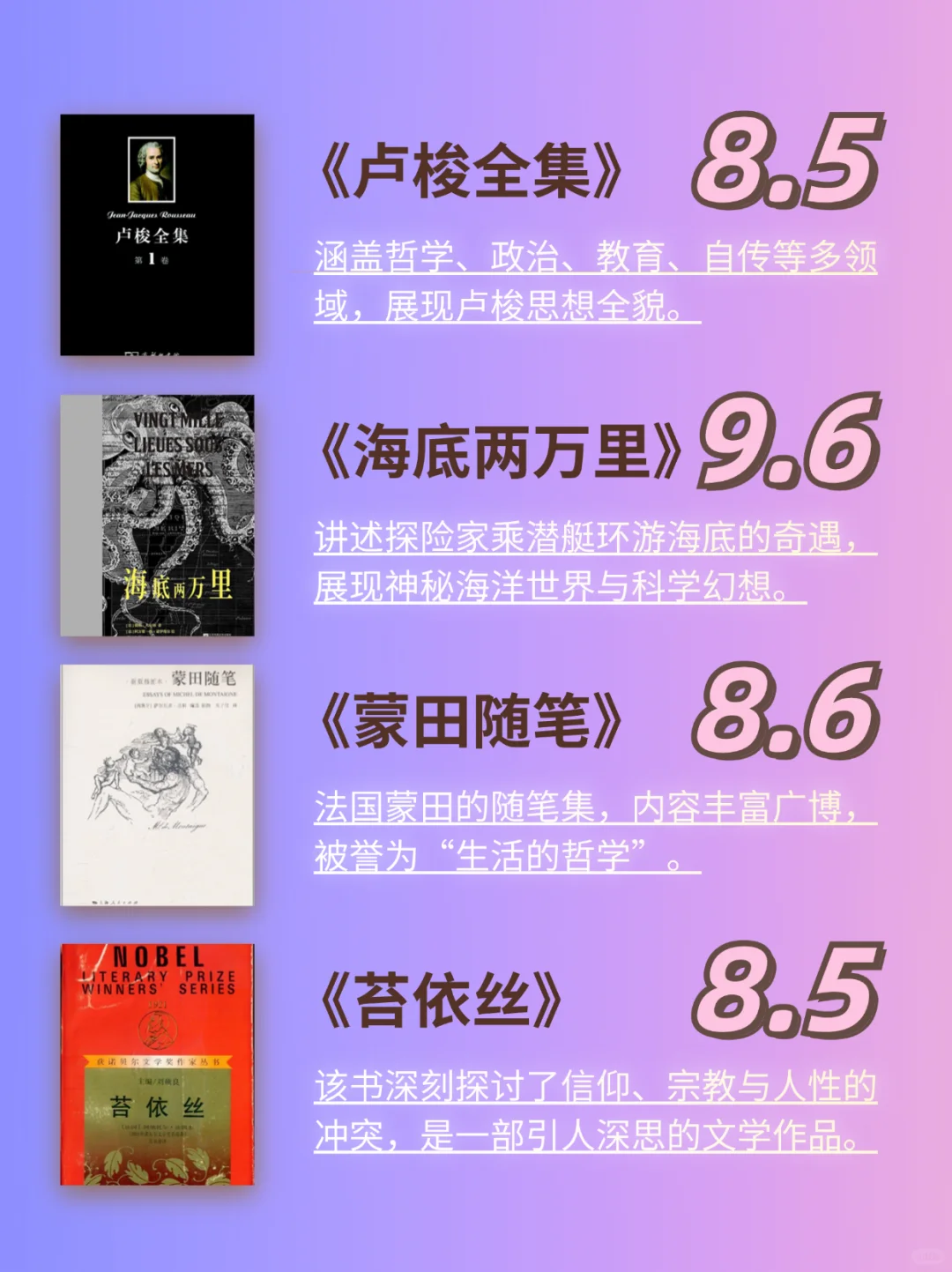 必读‼️36本经典法国文学