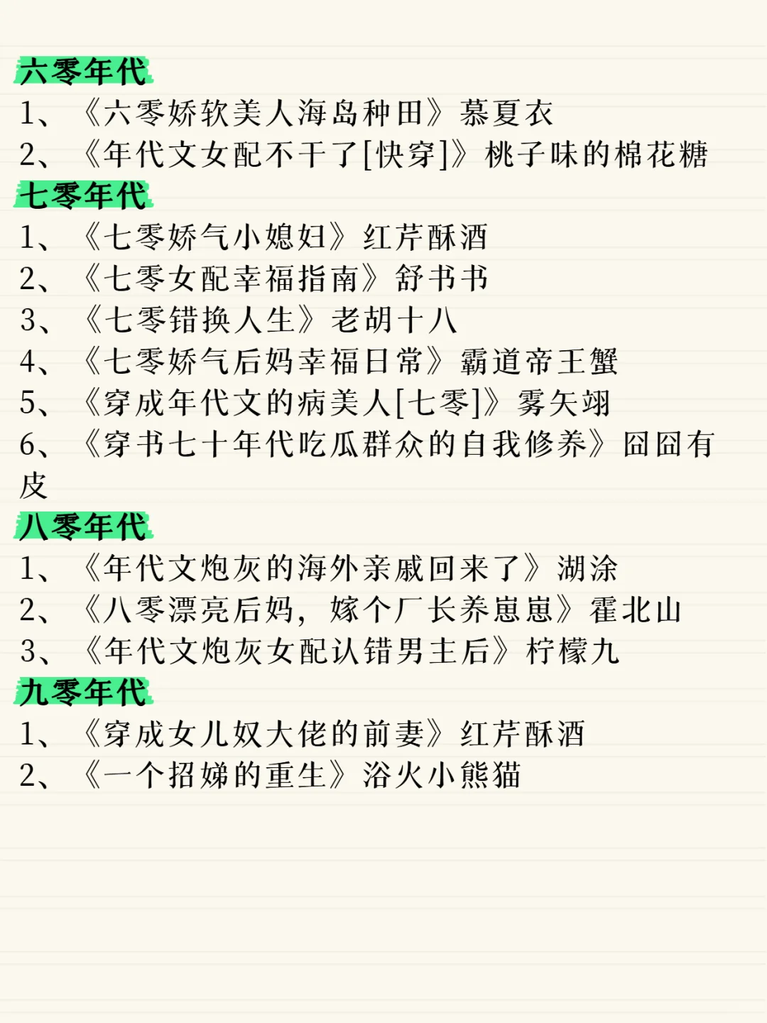 60s-90s年代文合集｜穿越旧时光必看❗