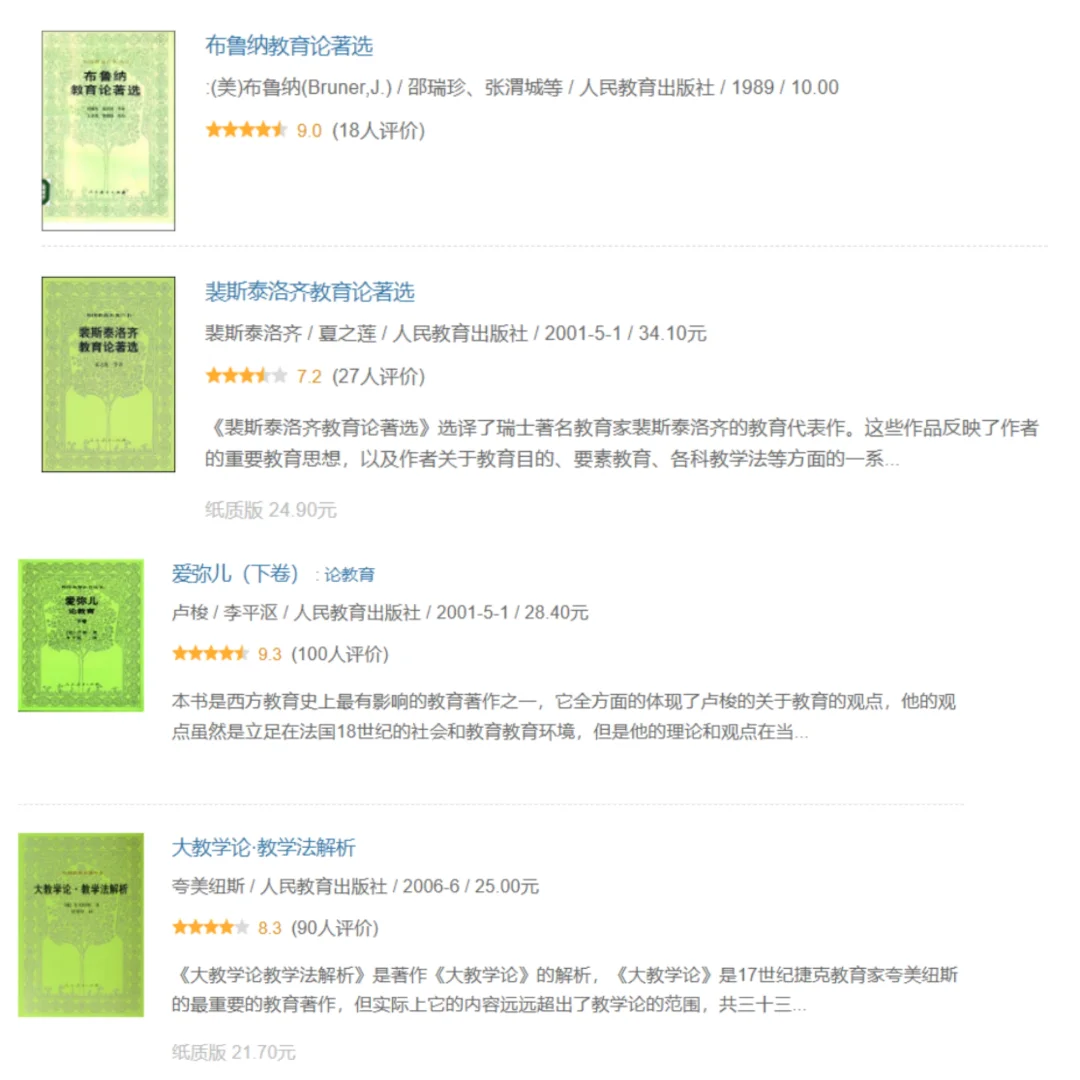 北师学语┃外国教育名著看哪些？一张图！