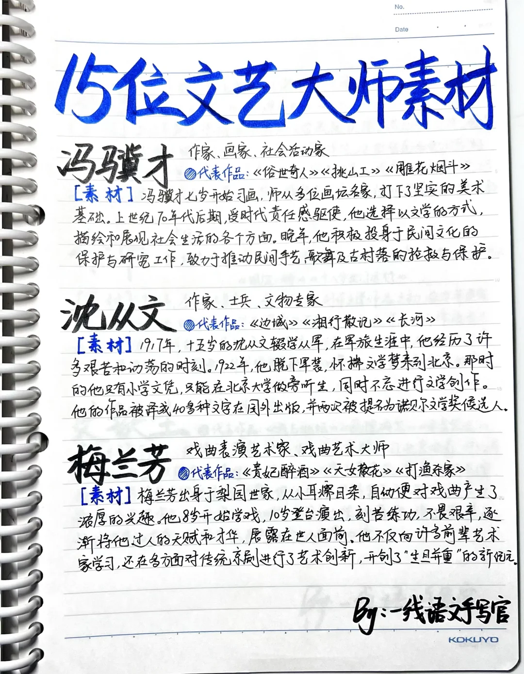【文学艺术类作文素材】15位国内外文艺大师