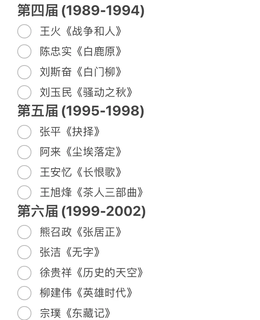 2024读书清单 从茅盾文学奖获奖作品读起～