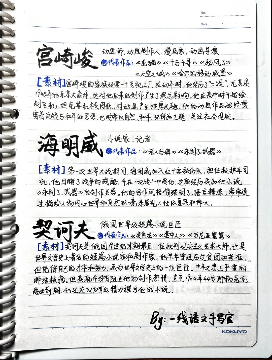 【文学艺术类作文素材】15位国内外文艺大师