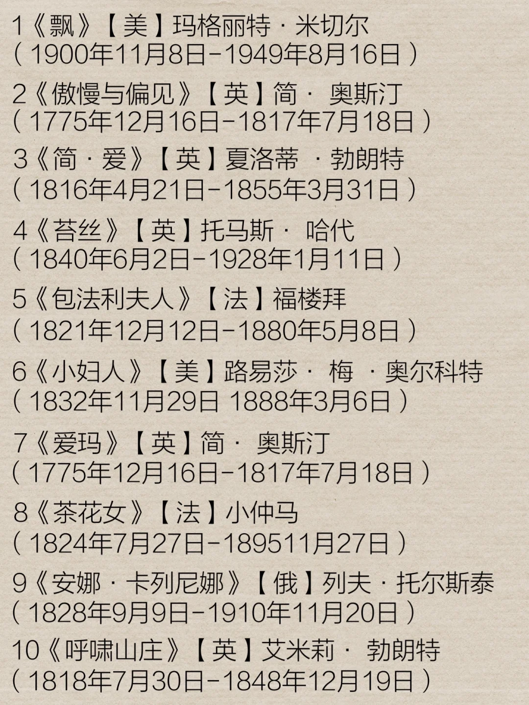 爱到老的10本书，一生挚爱｜每年重读一遍～