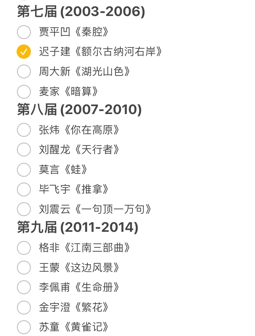 2024读书清单 从茅盾文学奖获奖作品读起～
