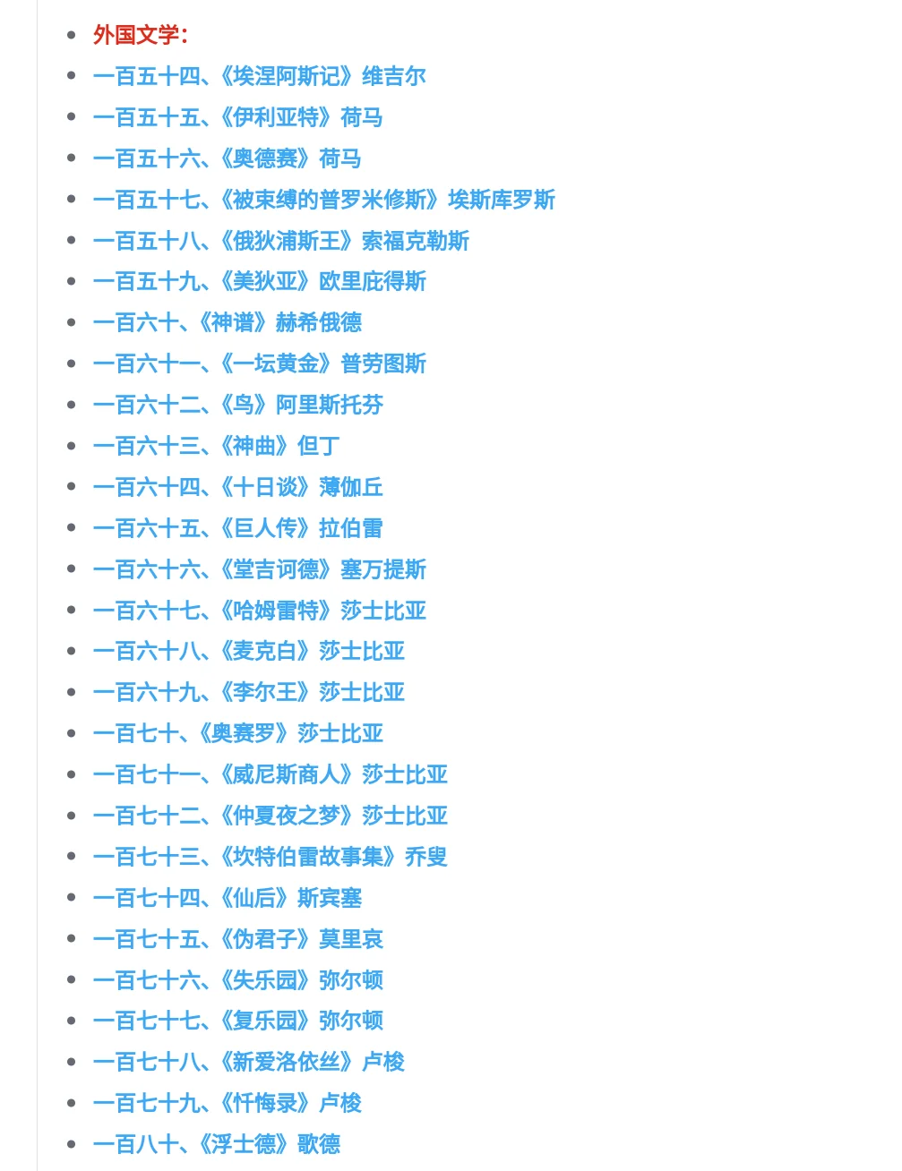 汉语言文学作品速读255篇之中外名篇