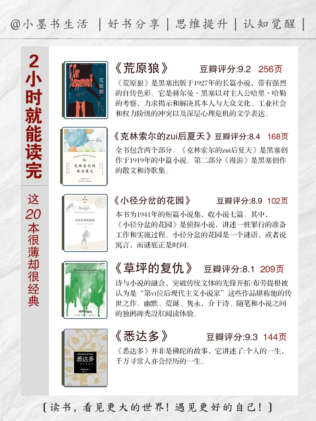 🔥 真的很哇塞！通勤路上就能读完20本经典书