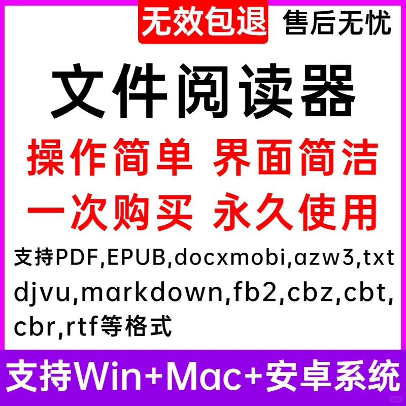 PDF阅读器支持Mobi和Epub格式