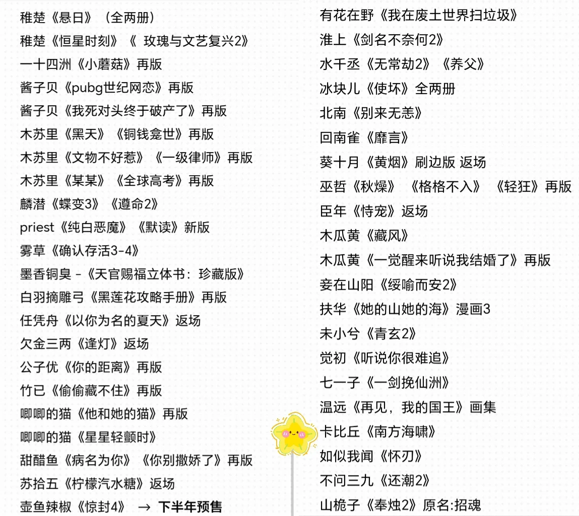 8月新书预售