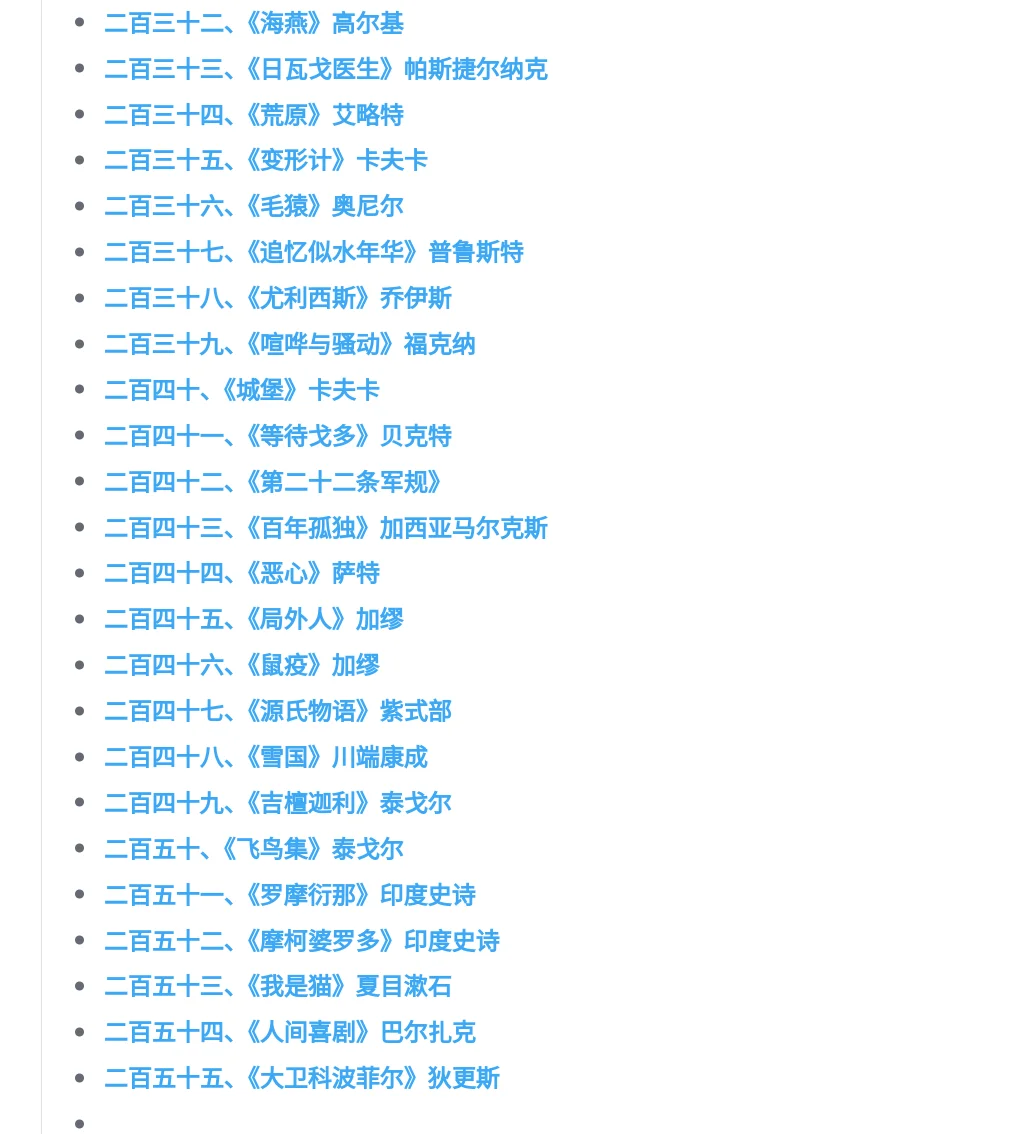 汉语言文学作品速读255篇之中外名篇