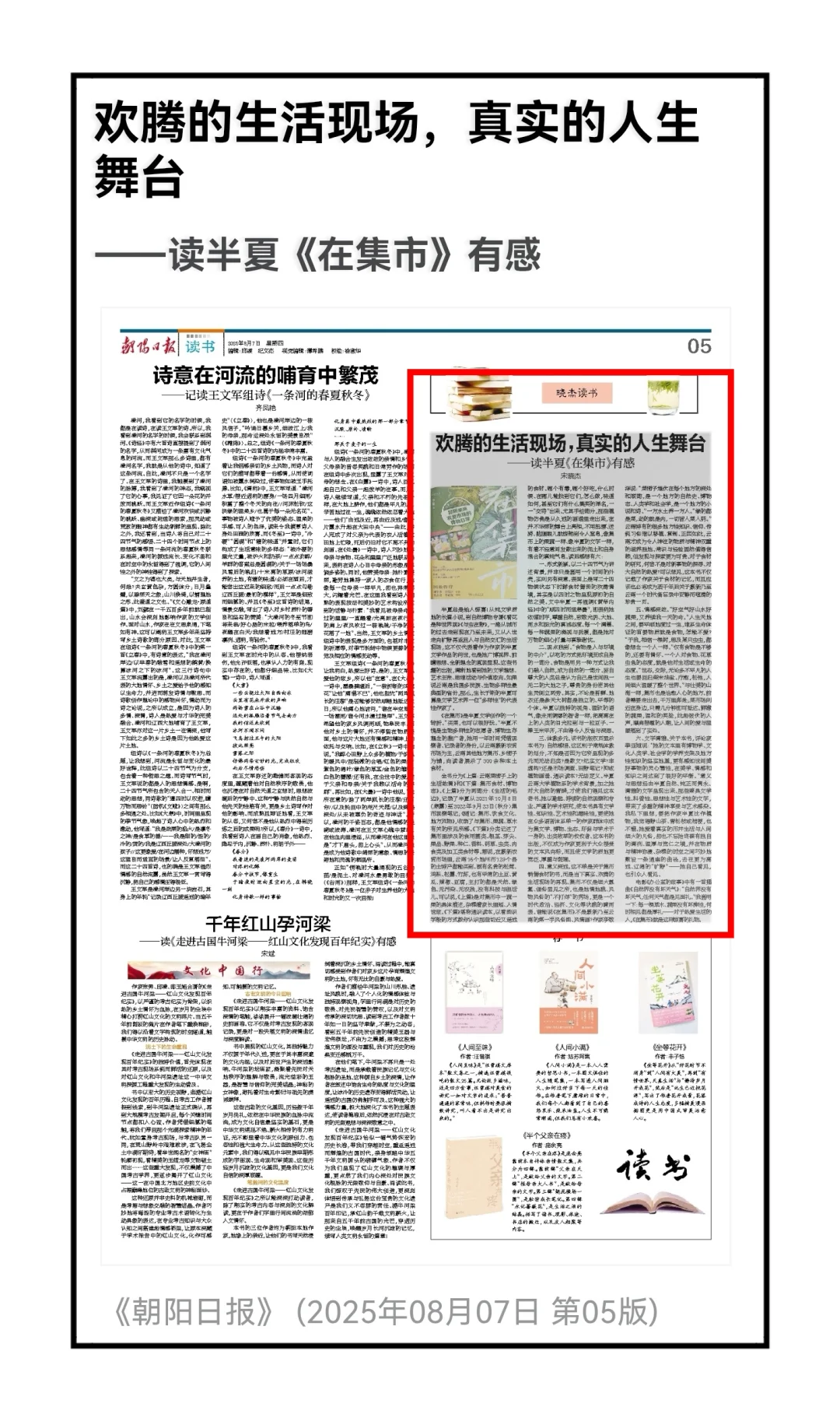 《朝阳日报》“晓杰读书”专栏推荐半夏新书