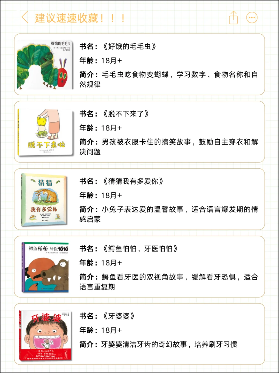 👍1-2岁宝宝必读绘本推荐！闭眼入！