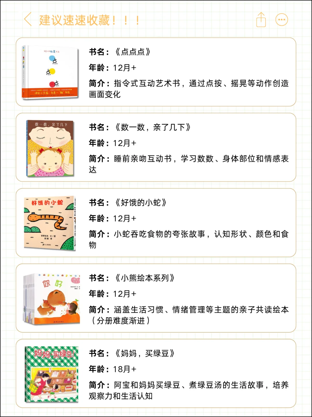 👍1-2岁宝宝必读绘本推荐！闭眼入！