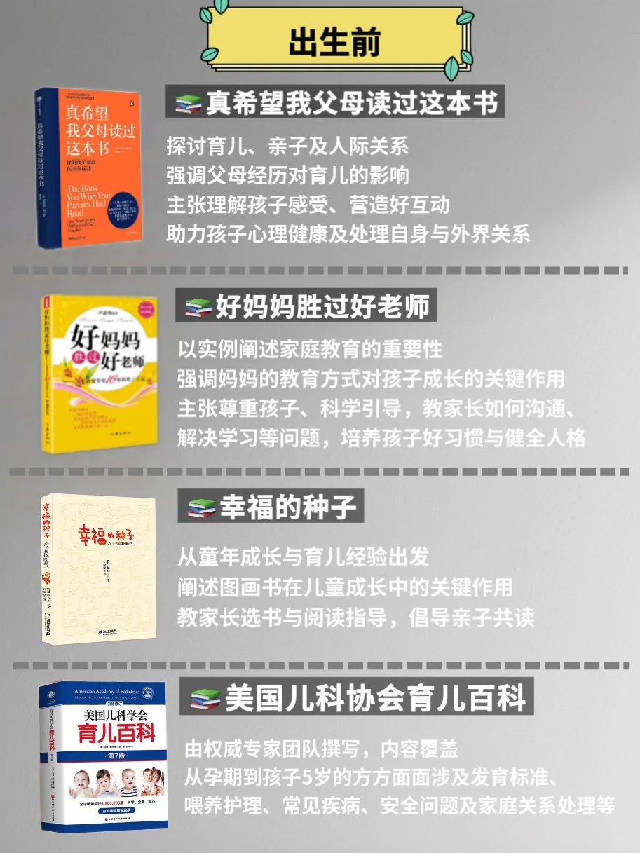 当了妈妈后，再忙也要读这24本书❗️不焦虑