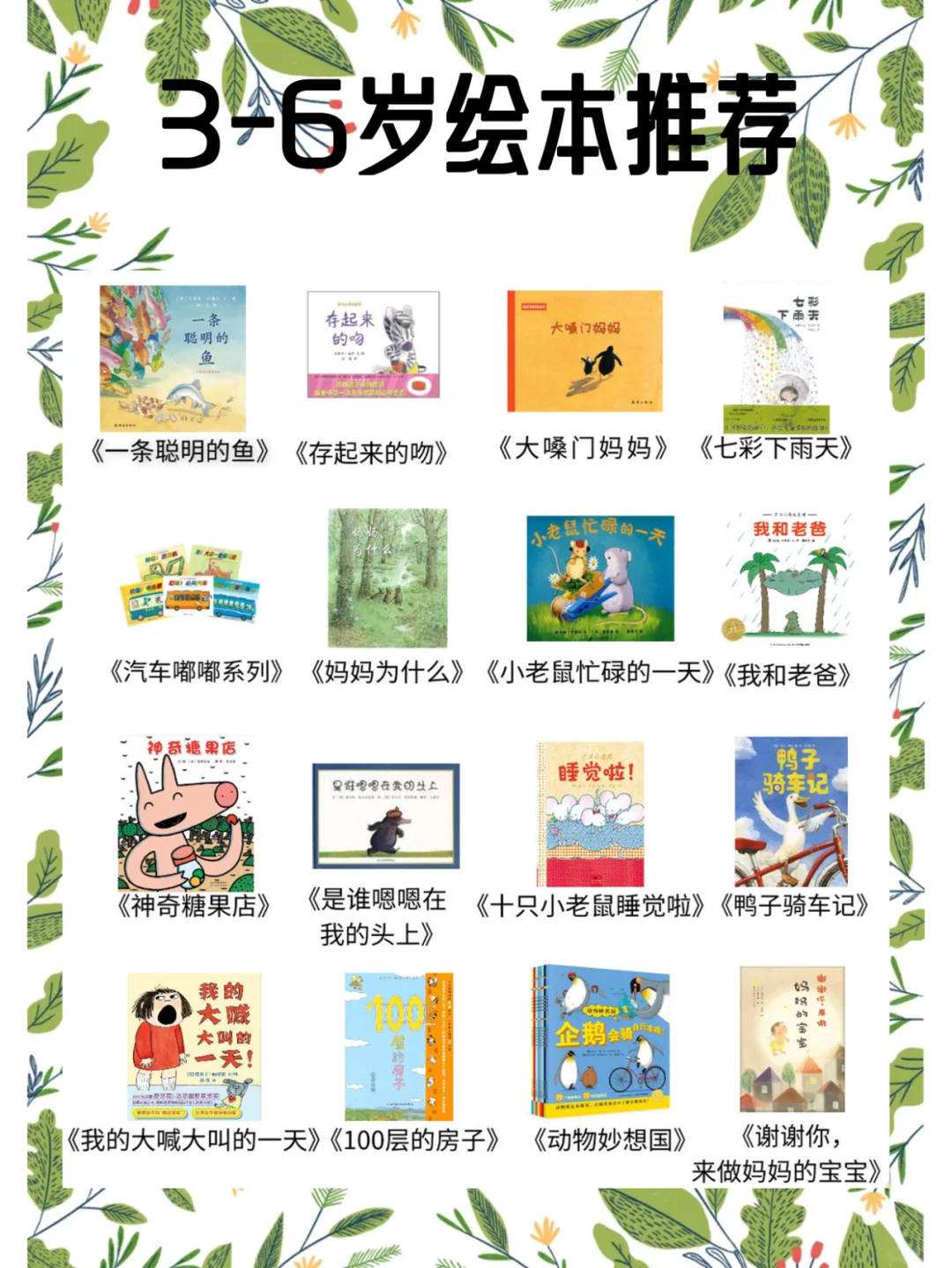 3⃣️～6⃣️岁儿童经典绘本推荐✔️